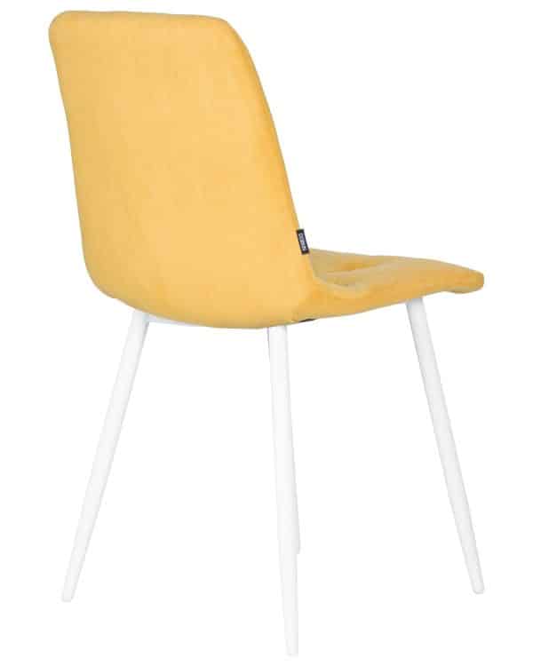 Стул обеденный DOBRIN CHILLY ROMBO, Горчичный Simple 15, основание белый — изображение 4