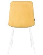 Стул обеденный DOBRIN CHILLY ROMBO, Горчичный Simple 15, основание белый — изображение 5
