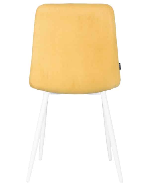 Стул обеденный DOBRIN CHILLY ROMBO, Горчичный Simple 15, основание белый — изображение 5