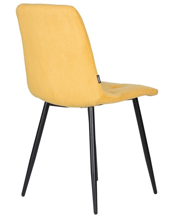 Стул обеденный DOBRIN CHILLY ROMBO, Горчичный Simple 15, основание черное — изображение 4