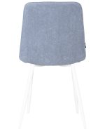 Стул обеденный DOBRIN CHILLY ROMBO, Серо-голубой Simple 26, основание белый — изображение 5