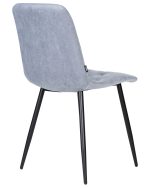 Стул обеденный DOBRIN CHILLY ROMBO, Серо-голубой Simple 26, основание черное — изображение 4
