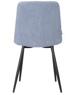Стул обеденный DOBRIN CHILLY ROMBO, Серо-голубой Simple 26, основание черное — изображение 5