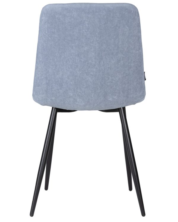 Стул обеденный DOBRIN CHILLY ROMBO, Серо-голубой Simple 26, основание черное — изображение 5