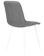 Стул обеденный DOBRIN CHILLY ROMBO, Серый Simple 33, основание белый — изображение 4
