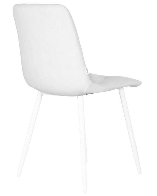 Стул обеденный DOBRIN CHILLY ROMBO, Светло-серый Simple 29, основание белое — изображение 4