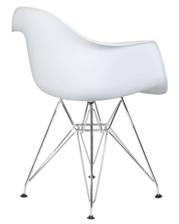 Стул обеденный DOBRIN DAW CHROME, ножки хром, цвет сиденья белый — изображение 4