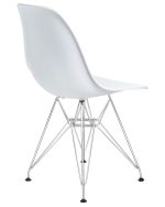 Стул обеденный DOBRIN DSR, ножки хром, цвет белый (W-02) — изображение 4