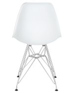 Стул обеденный DOBRIN DSR, ножки хром, цвет белый (W-02) — изображение 5
