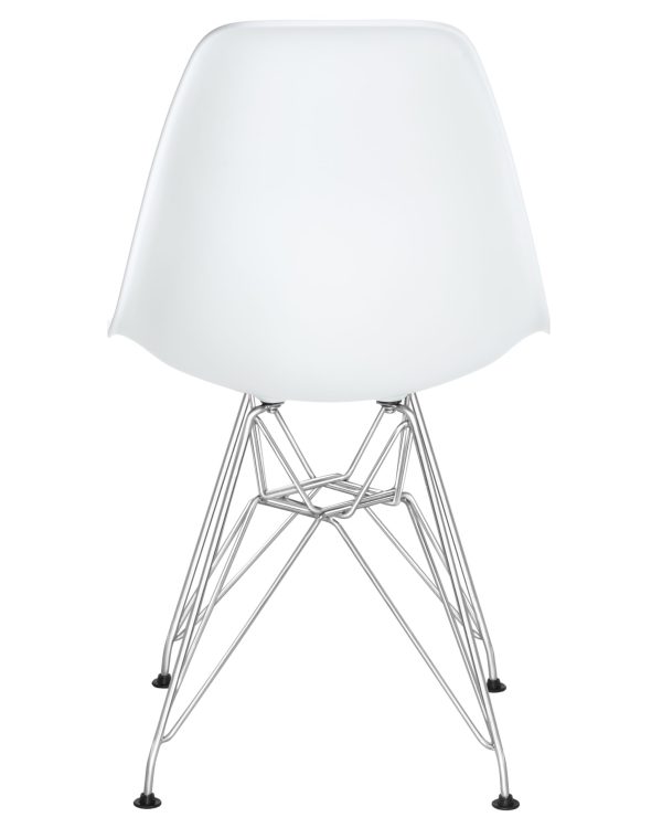 Стул обеденный DOBRIN DSR, ножки хром, цвет белый (W-02) — изображение 5