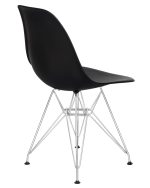 Стул обеденный DOBRIN DSR, ножки хром, цвет чёрный (B-03) — изображение 4