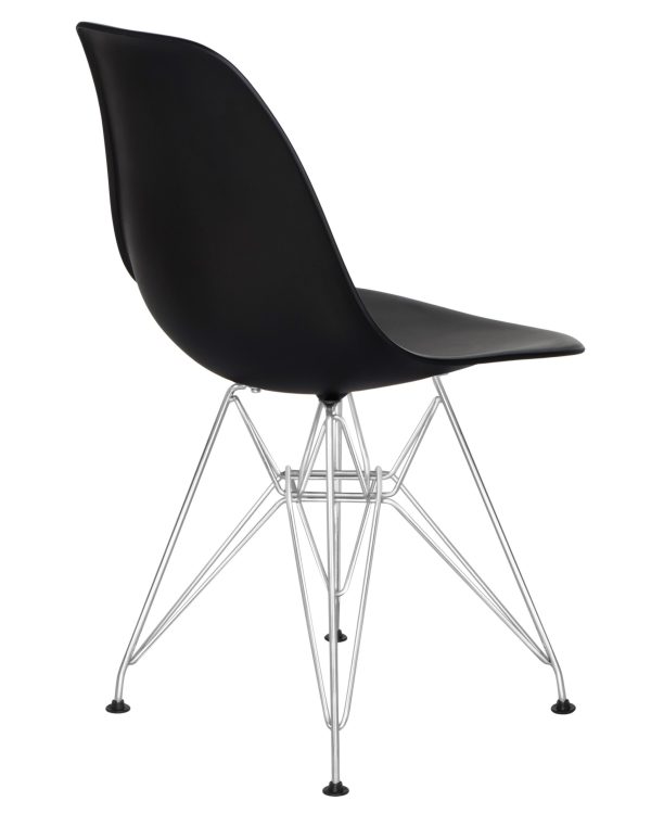 Стул обеденный DOBRIN DSR, ножки хром, цвет чёрный (B-03) — изображение 4