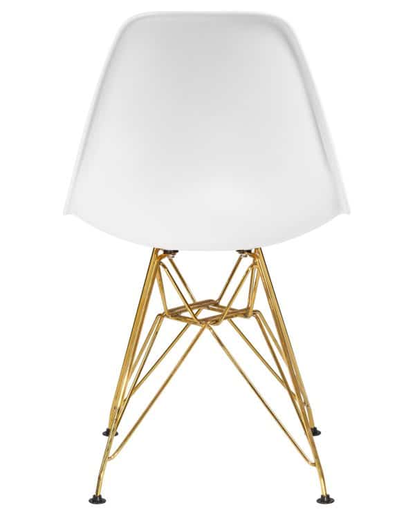 Стул обеденный DOBRIN DSR, ножки золотые, цвет белый (W-02) — изображение 5