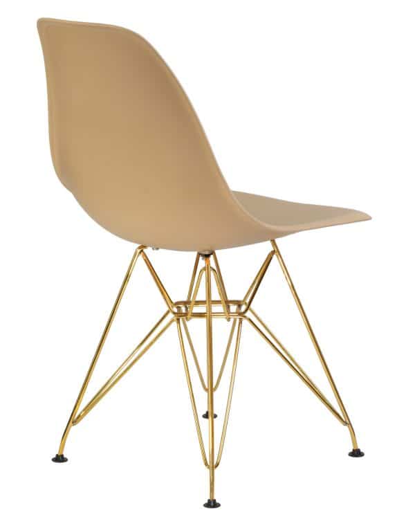 Стул обеденный DOBRIN DSR, ножки золотые, цвет бежевый (GR-03) — изображение 4