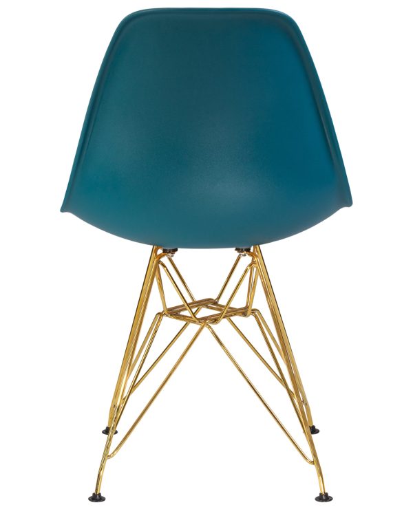 Стул обеденный DOBRIN DSR, ножки золотые, цвет морской волны (G-05) — изображение 5