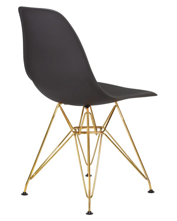 Стул обеденный DOBRIN DSR, ножки золотые, цвет тёмно-серый (GR-04) — изображение 4