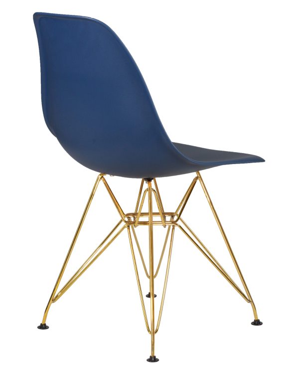 Стул обеденный DOBRIN DSR, ножки золотые, цвет тёмно-синий (BE-12) — изображение 4