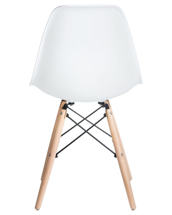 Стул обеденный DOBRIN DSW, ножки светлый бук, цвет белый (W-02) — изображение 5