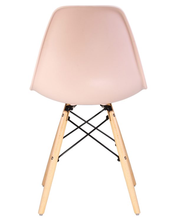 Стул обеденный DOBRIN DSW, ножки светлый бук, цвет светло-розовый (PK-02) — изображение 5