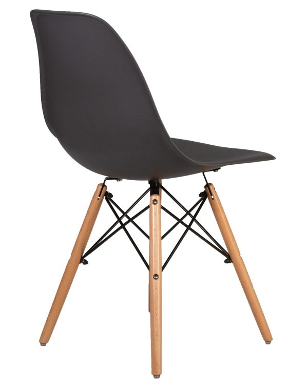 Стул обеденный DOBRIN DSW, ножки светлый бук, цвет тёмно-серый (GR-04) — изображение 4