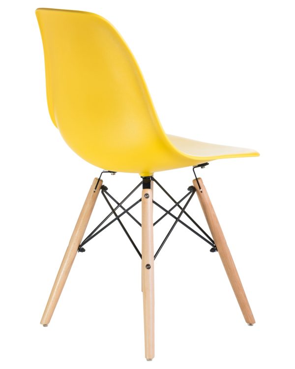 Стул обеденный DOBRIN DSW, ножки светлый бук, цвет жёлтый (Y-01) — изображение 4