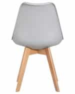 Стул обеденный DOBRIN JERRY SOFT, ножки светлый бук, цвет сиденья светло-серый (GR-01) — изображение 5