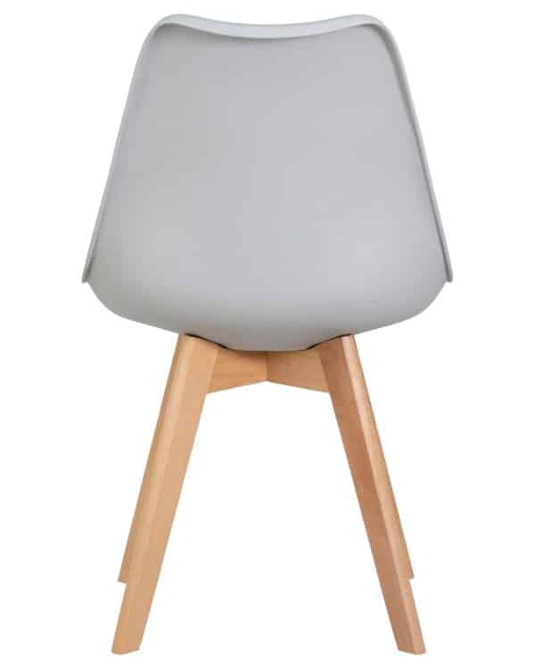 Стул обеденный DOBRIN JERRY SOFT, ножки светлый бук, цвет сиденья светло-серый (GR-01) — изображение 5