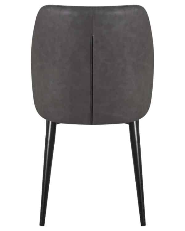 Стул обеденный DOBRIN KEVIN, черные матовые ножки, Сиденье серая ткань FC-09, Спинка антрацит кожзам RU-08 — изображение 5