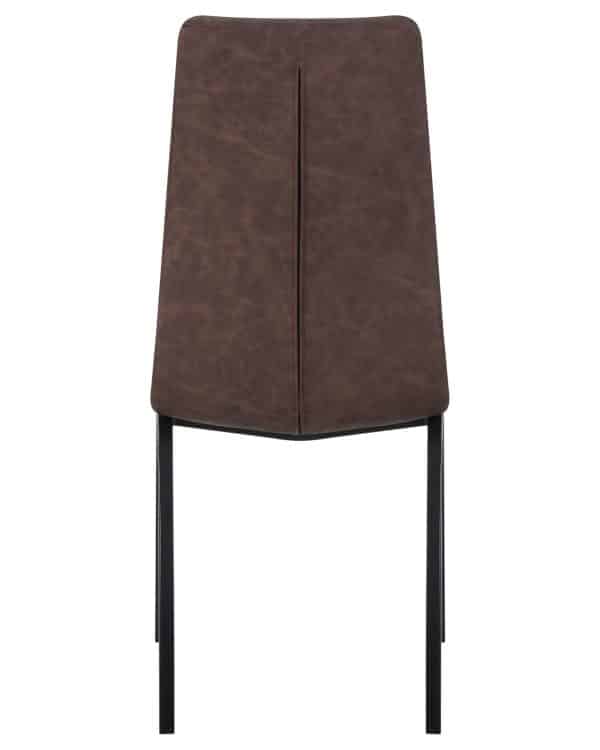 Стул обеденный DOBRIN MARK, черные ножки, коричневая винтажная экокожа (RU-05) — изображение 5