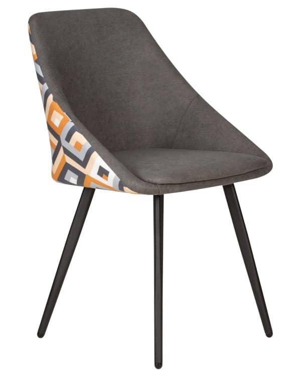 ЭМАЛЬ ЧЕРНЫЙ МУАР ткань Candy Graphite+Escada Ochre