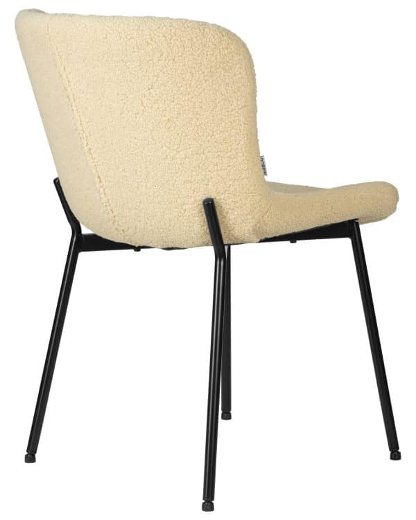 Стул обеденный DOBRIN MILO, черные ножки, кремовый букле (UF992-02) — изображение 4