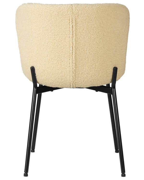 Стул обеденный DOBRIN MILO, черные ножки, кремовый букле (UF992-02) — изображение 5