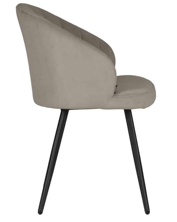 Стул обеденный DOBRIN NAOMI, ЭМАЛЬ ЧЕРНЫЙ МУАР велюр Catania Cocoa — изображение 3