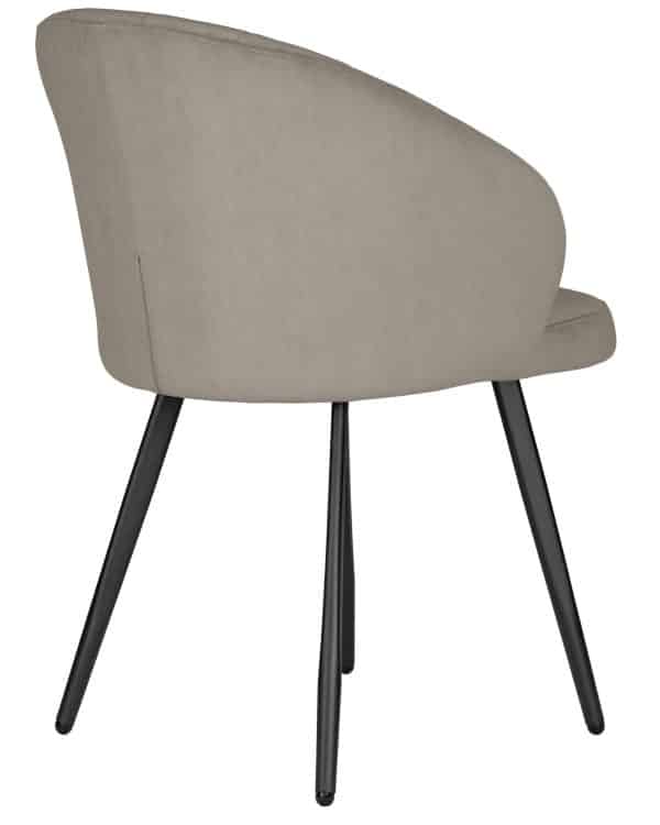 Стул обеденный DOBRIN NAOMI, ЭМАЛЬ ЧЕРНЫЙ МУАР велюр Catania Cocoa — изображение 4