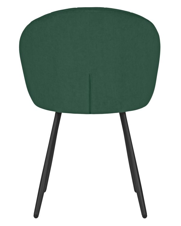 Стул обеденный DOBRIN NAOMI, ЭМАЛЬ ЧЕРНЫЙ МУАР велюр Catania Izumrud — изображение 5