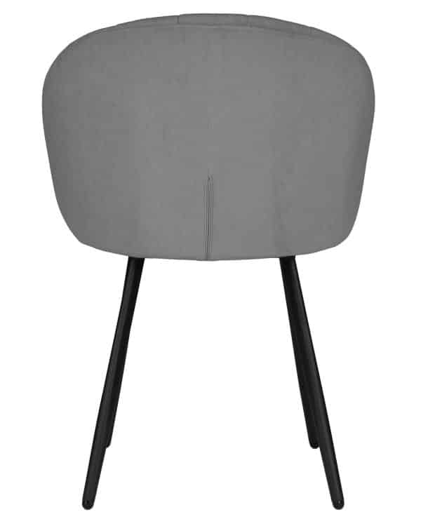 Стул обеденный DOBRIN NAOMI, ЭМАЛЬ ЧЕРНЫЙ МУАР велюр Catania Stone — изображение 5