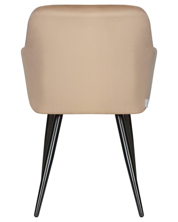 Стул обеденный DOBRIN ROBERT, черные матовые ножки, велюр V108-104 Мокко — изображение 5