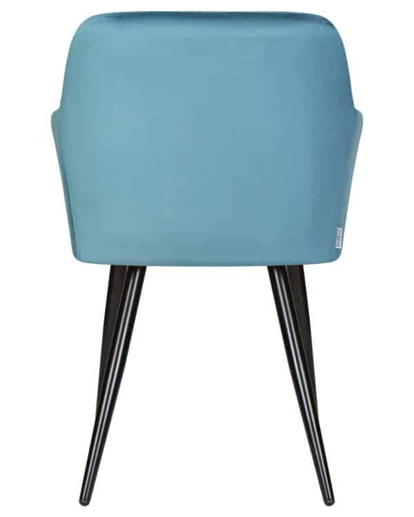 Стул обеденный DOBRIN ROBERT, черные матовые ножки, велюр V108-108 Морская волна — изображение 5