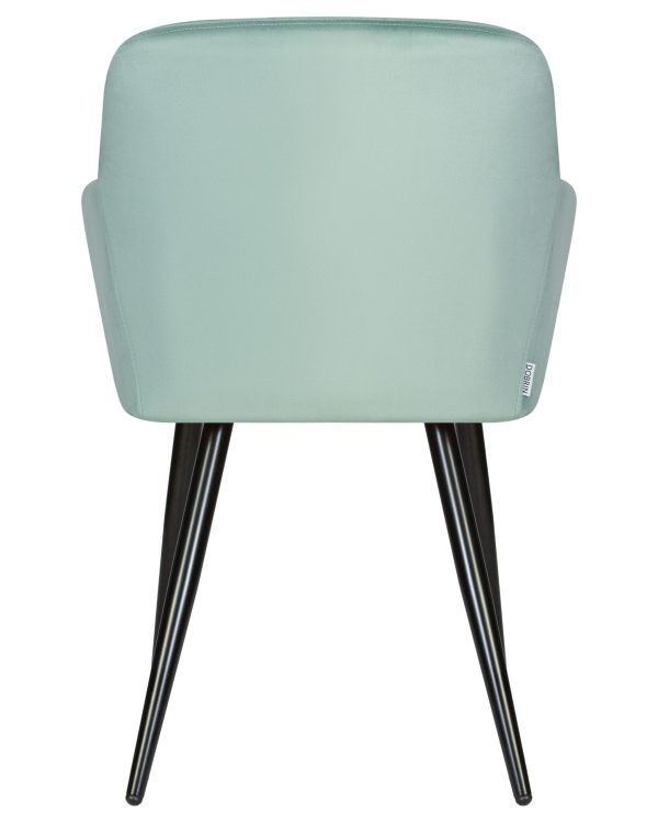 Стул обеденный DOBRIN ROBERT, черные матовые ножки, велюр V108-118 Мятный — изображение 5