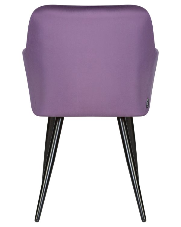 Стул обеденный DOBRIN ROBERT, черные матовые ножки, велюр V108-45 Темно-фиолетовый — изображение 5