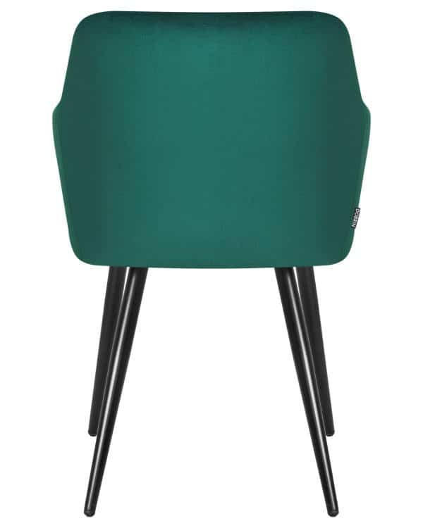 Стул обеденный DOBRIN ROBERT, черные матовые ножки, велюр V108-64 Зелёный — изображение 5