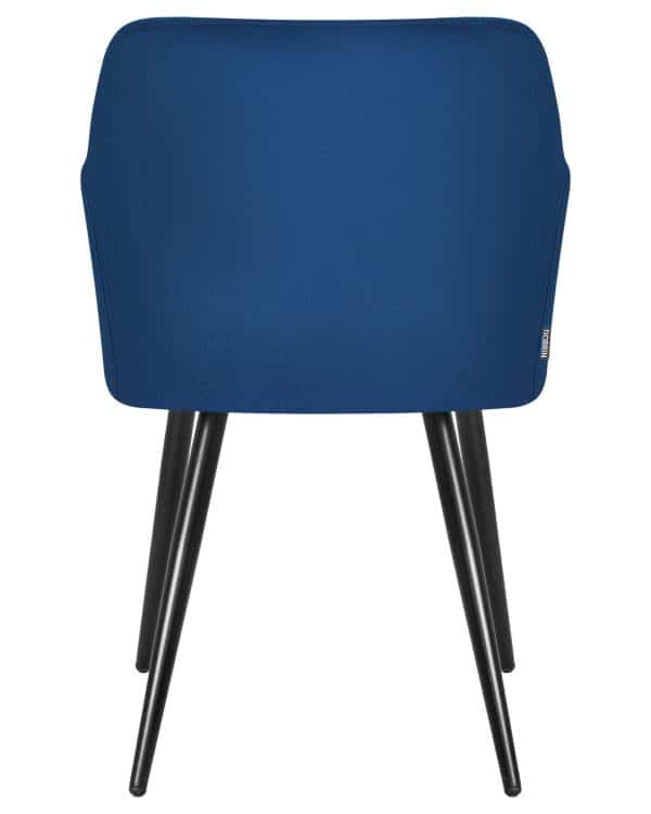 Стул обеденный DOBRIN ROBERT, черные матовые ножки, велюр V108-67 Тёмно-синий — изображение 5