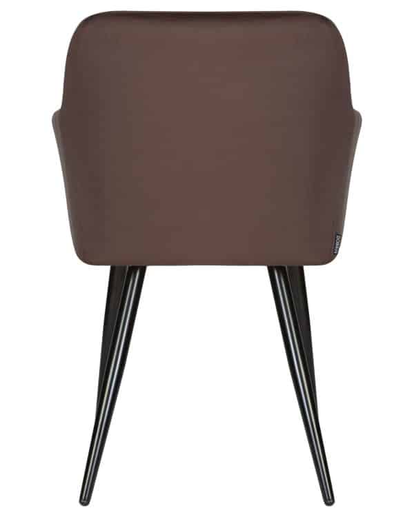 Стул обеденный DOBRIN ROBERT, черные матовые ножки, велюр V108-76 Горький шоколад — изображение 5