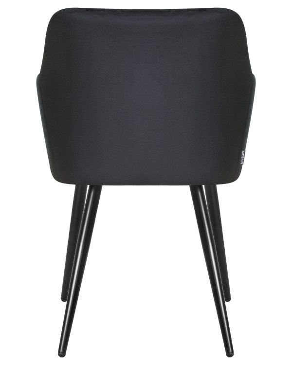 Стул обеденный DOBRIN ROBERT, черные матовые ножки, велюр V108-77 Чёрный — изображение 4