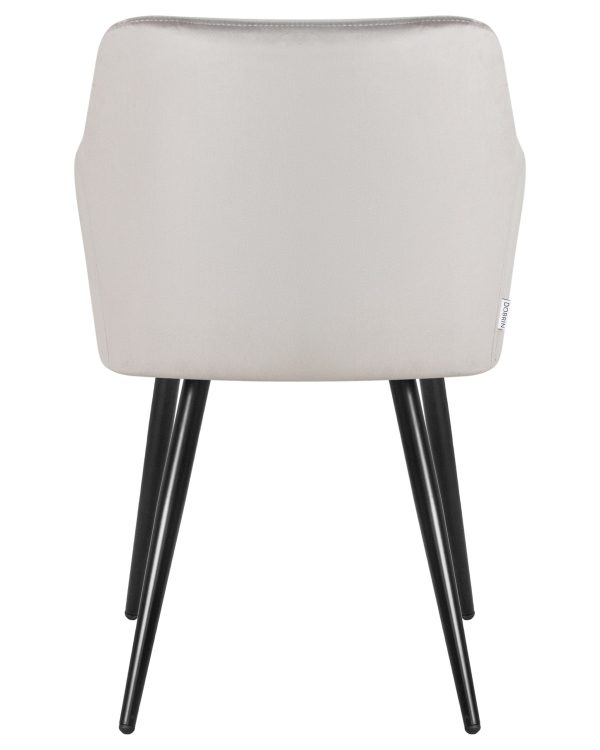 Стул обеденный DOBRIN ROBERT, черные матовые ножки, велюр V108-81 Серый — изображение 5