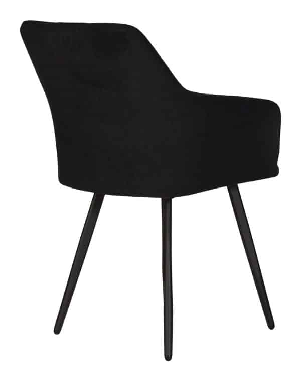 Стул обеденный DOBRIN ROBY, ЭМАЛЬ ЧЕРНЫЙ МУАР велюр Catania Black — изображение 4