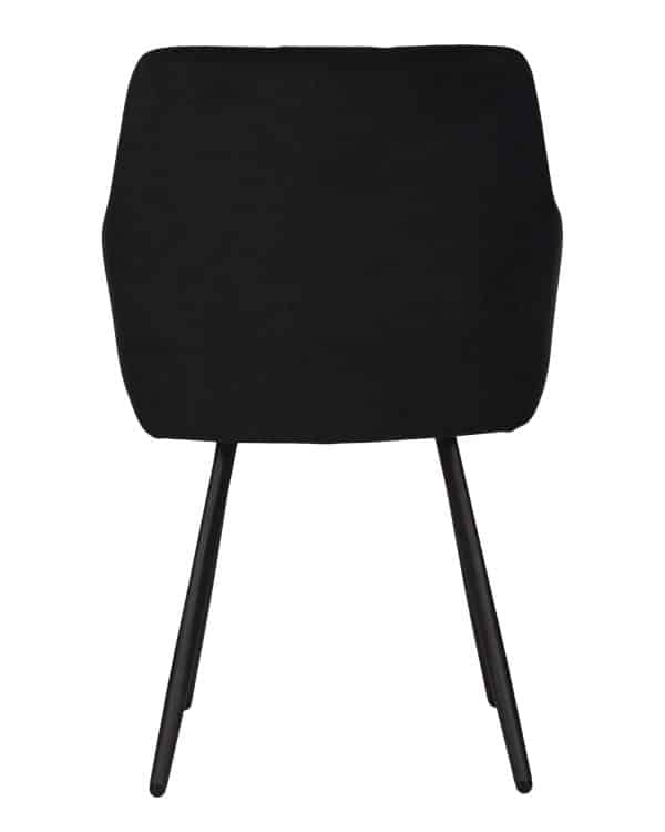 Стул обеденный DOBRIN ROBY, ЭМАЛЬ ЧЕРНЫЙ МУАР велюр Catania Black — изображение 5