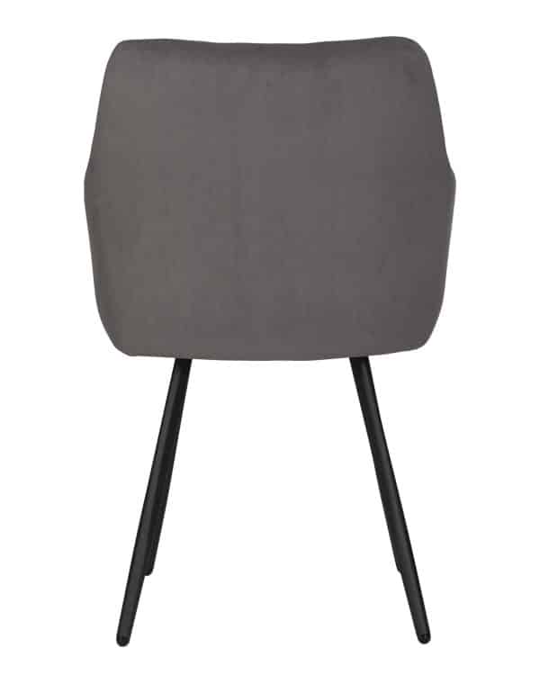 Стул обеденный DOBRIN ROBY, ЭМАЛЬ ЧЕРНЫЙ МУАР велюр Catania Chocolate — изображение 5