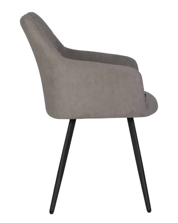 Стул обеденный DOBRIN ROBY, ЭМАЛЬ ЧЕРНЫЙ МУАР велюр Catania Cocoa — изображение 3