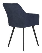 Стул обеденный DOBRIN ROBY, ЭМАЛЬ ЧЕРНЫЙ МУАР велюр Catania Dark Blue — изображение 4